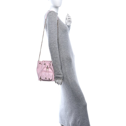 Chanel Caviar Quilted CC Pocket Bucket Bag Light Pink 2 of 10