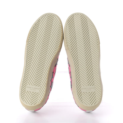 Saint Laurent Suede Star Court Sneakers 38 Pink Black 5 of 9