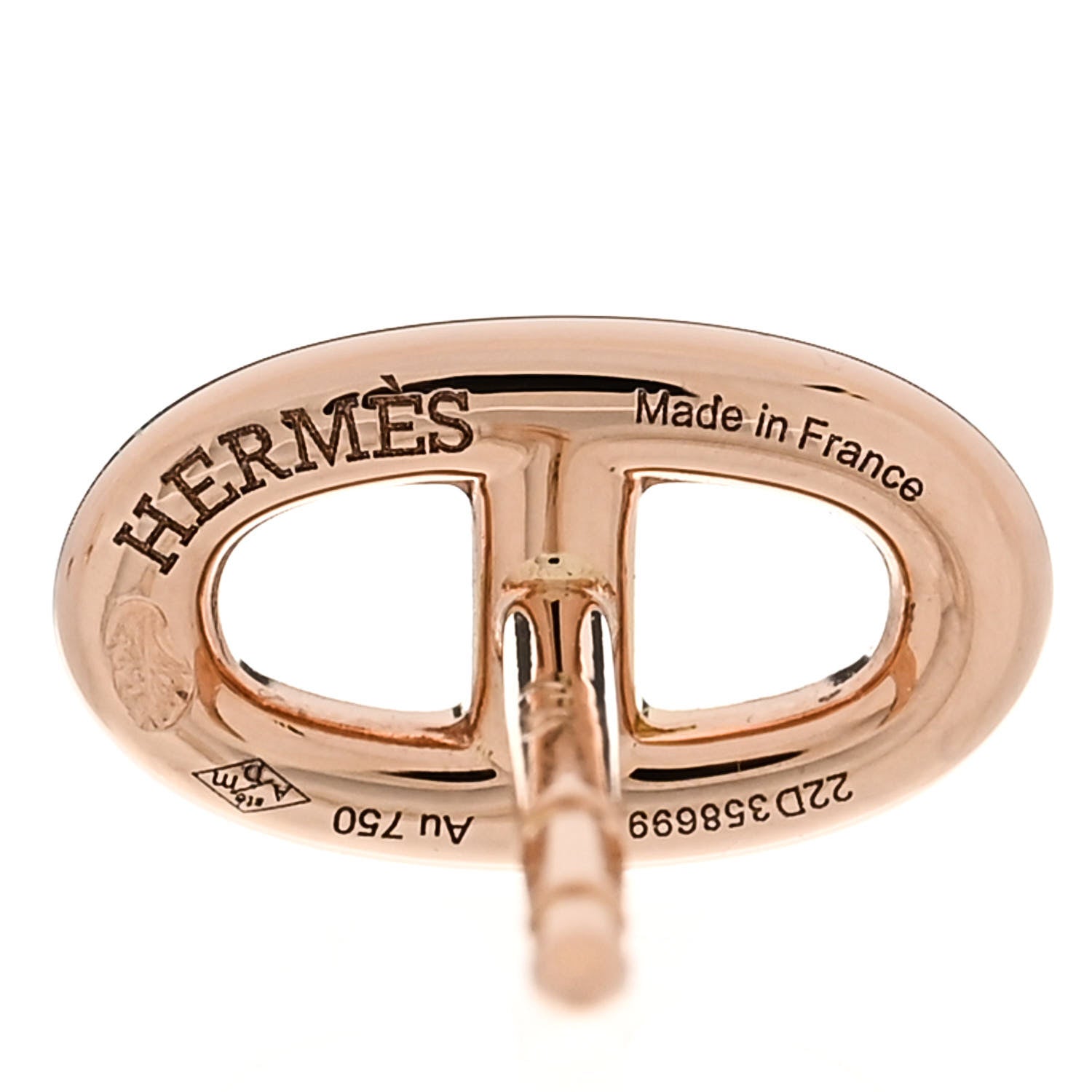 Hermes 18K Rose Gold TPM Farandole Stud Earrings 4 of 5