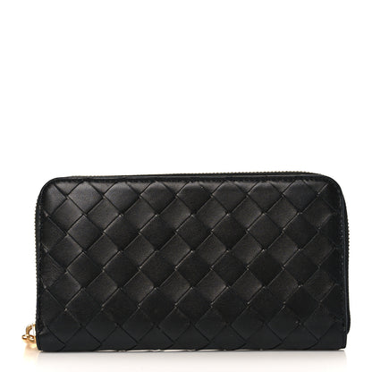 Bottega Veneta Nappa Intrecciato Zip Around Wallet Black 1 of 6
