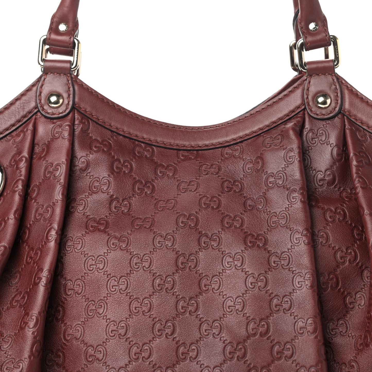 Guccissima Large Sukey Tote Cherry