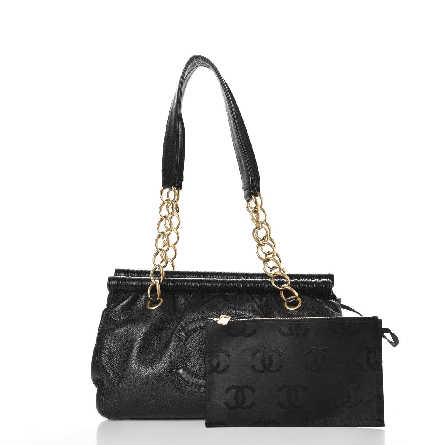 Chanel Grained Calfskin CC Framed Shoulder Bag Black 5 of 15