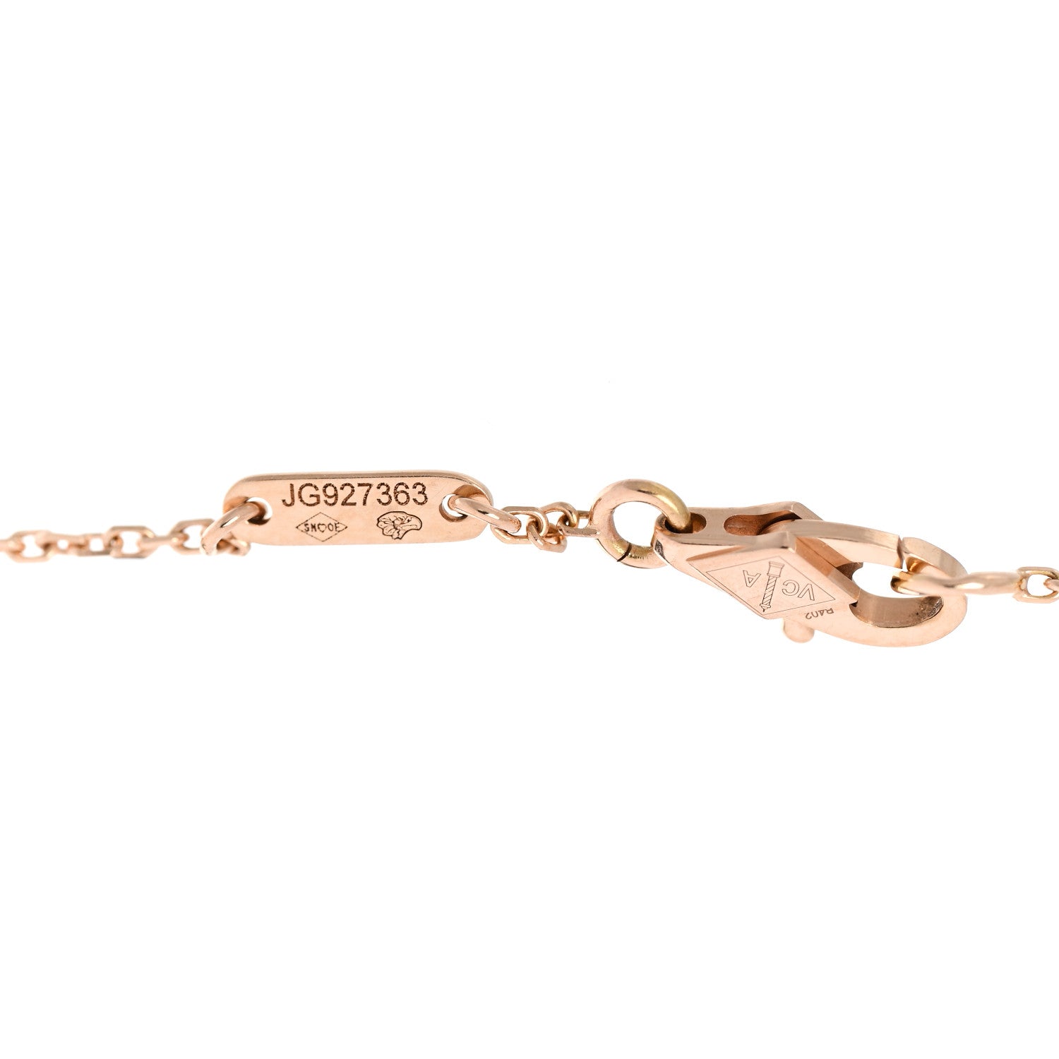 Van Cleef & Arpels 18K Rose Gold Carnelian Sweet Alhambra Bracelet 4 of 5
