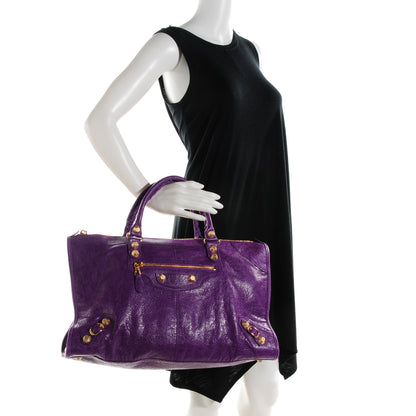 Balenciaga Agneau Giant 12 Gold Hardware Work Ultraviolet 2 of 9