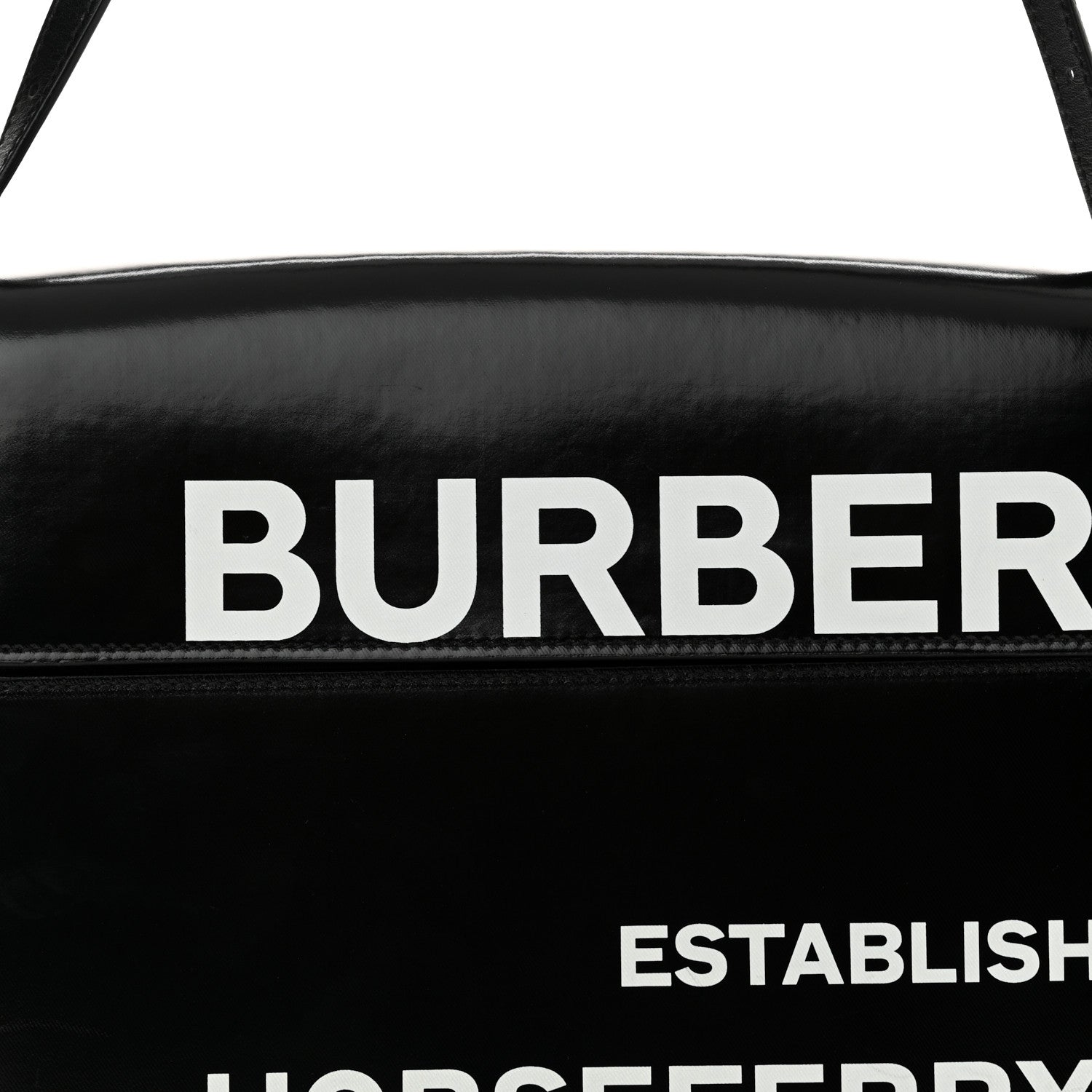 Burberry Coated Canvas Horseferry Print Grace Bag Black 7 of 12