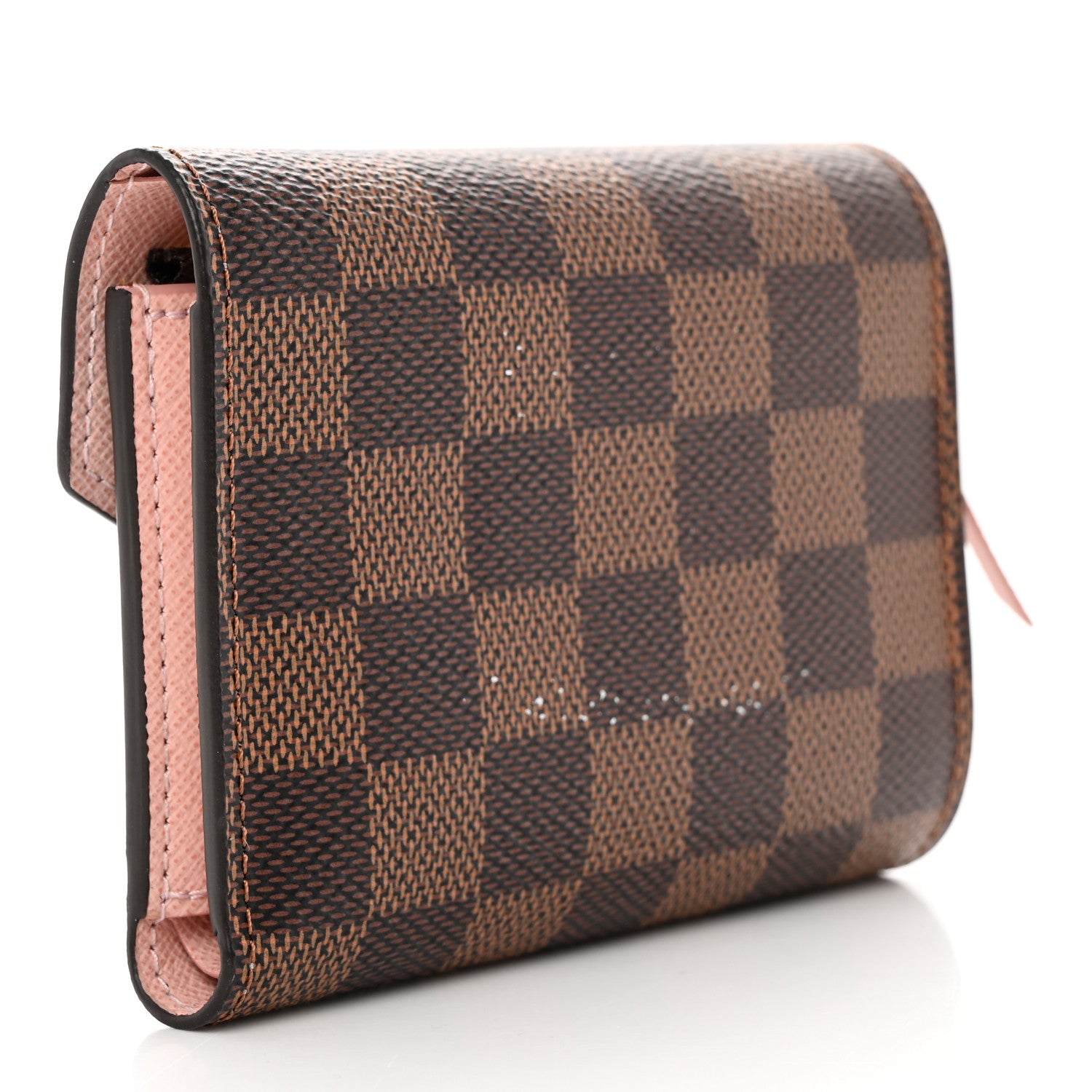 Louis Vuitton Damier Ebene Victorine Wallet Rose Ballerine 3 of 9