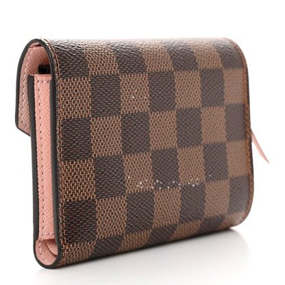 Louis Vuitton Damier Ebene Victorine Wallet Rose Ballerine 3 of 9