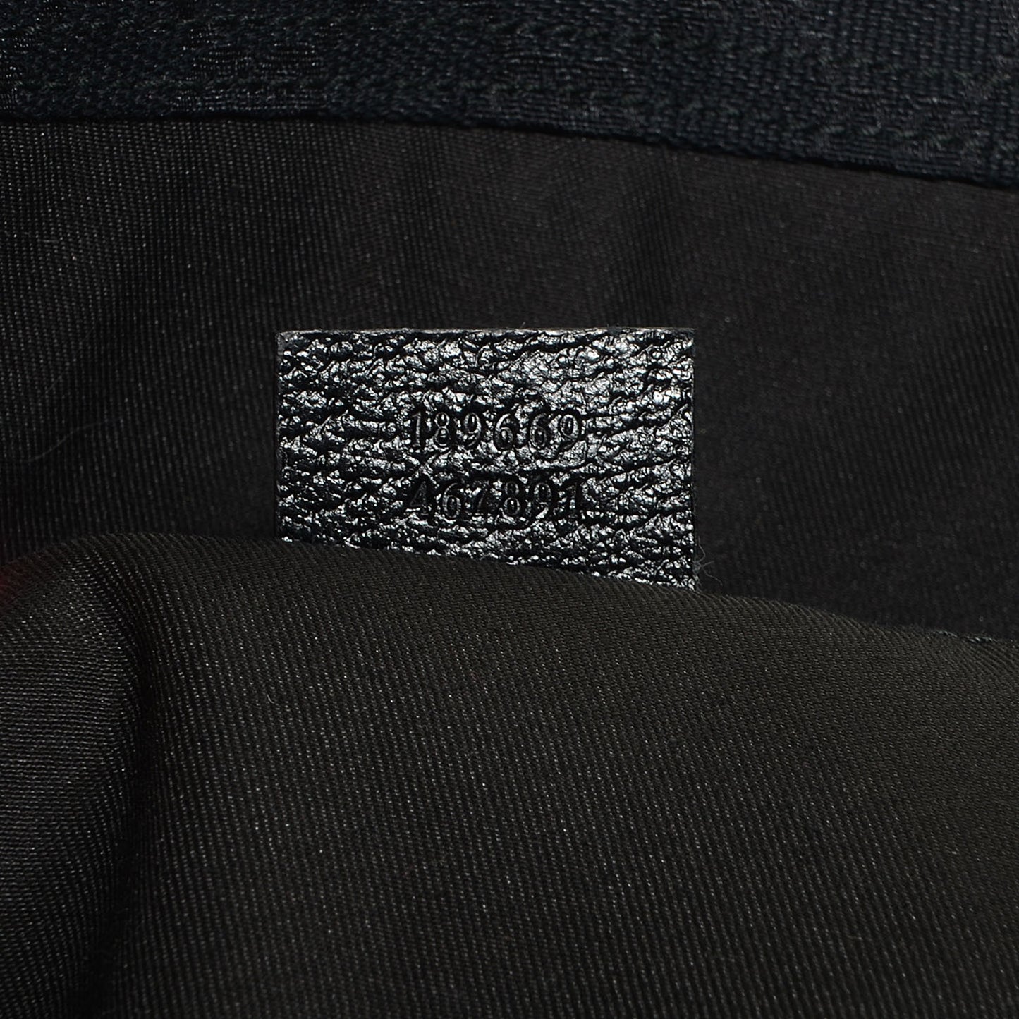 GG Monogram Medium Web Handle Vertical Tote Black