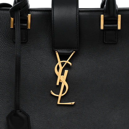 Saint Laurent Smooth Calfskin Medium Monogram Cabas Black 8 of 11