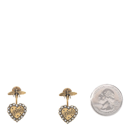 Christian Dior Metal Bee J'Adior Earrings Aged Gold 2 of 5