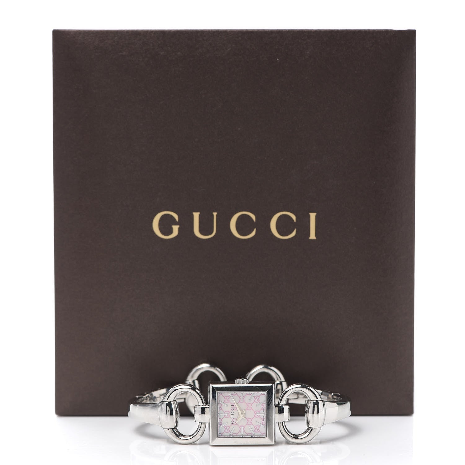 Gucci Stainless Steel Pink Mother of Pearl 19mm Tornabuoni Quartz Watch 6 of 6
