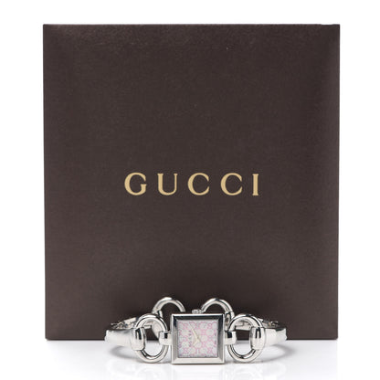 Gucci Stainless Steel Pink Mother of Pearl 19mm Tornabuoni Quartz Watch 6 of 6
