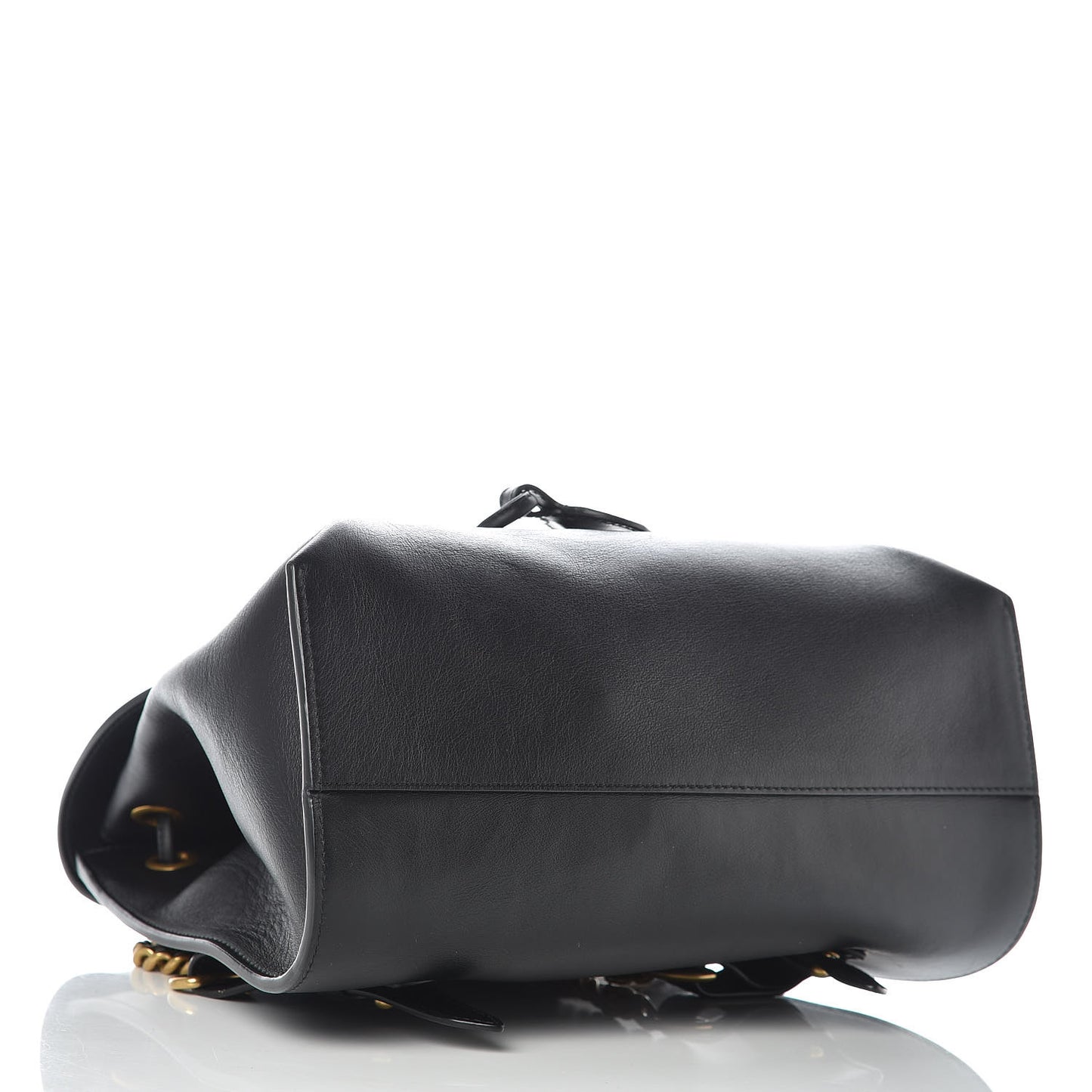Calfskin Web GG Marmont Flap Chain Backpack Black