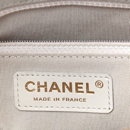 Chanel Caviar Flat Quilted Small Coco Tassel Camera Case White 6 of 10