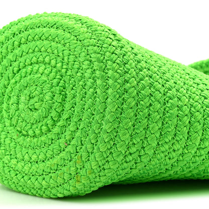 Balenciaga Nylon Lambskin Woven Small Ibiza Basket With Strap Green 9 of 10