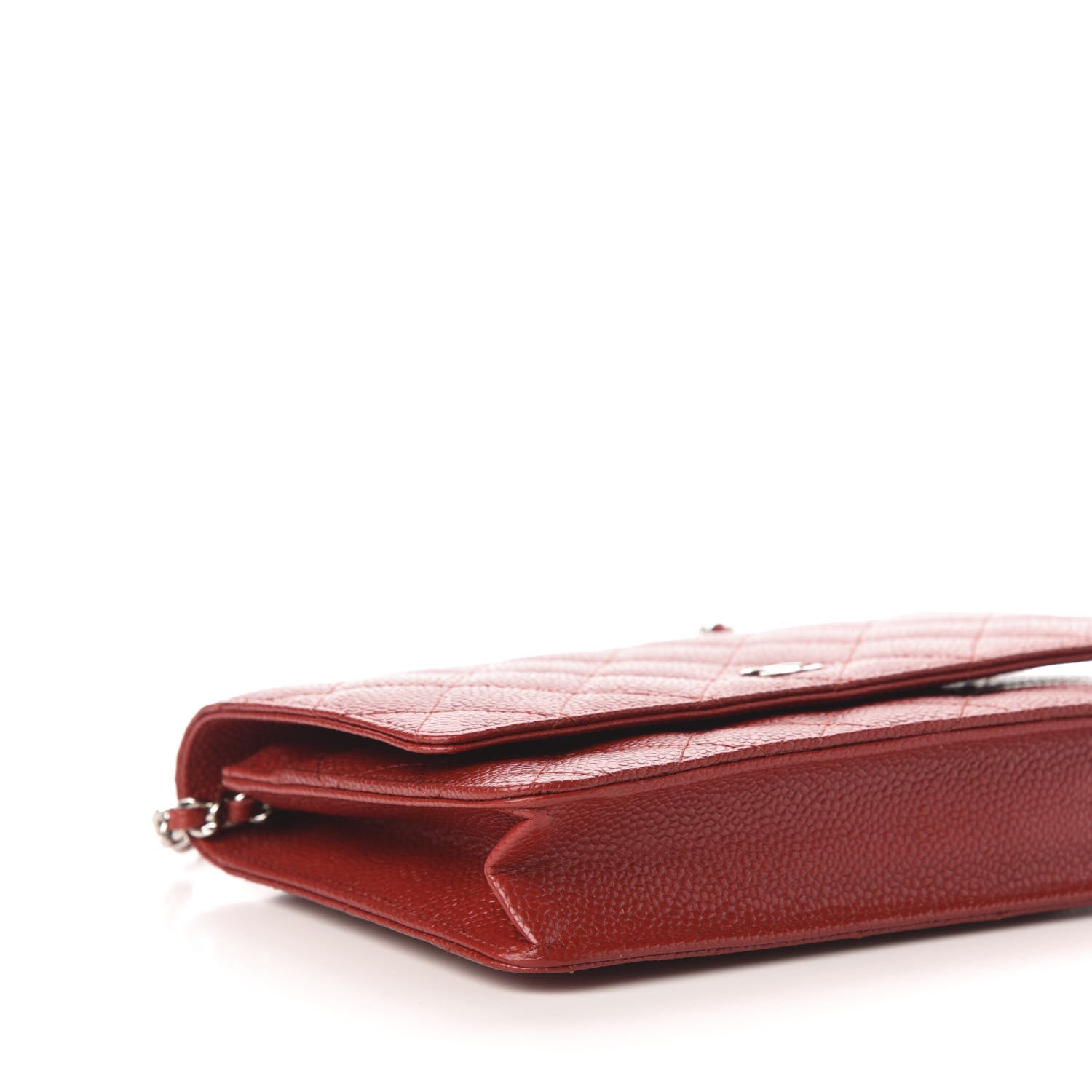 Chanel Caviar Quilted Wallet on Chain WOC Red 9 of 12