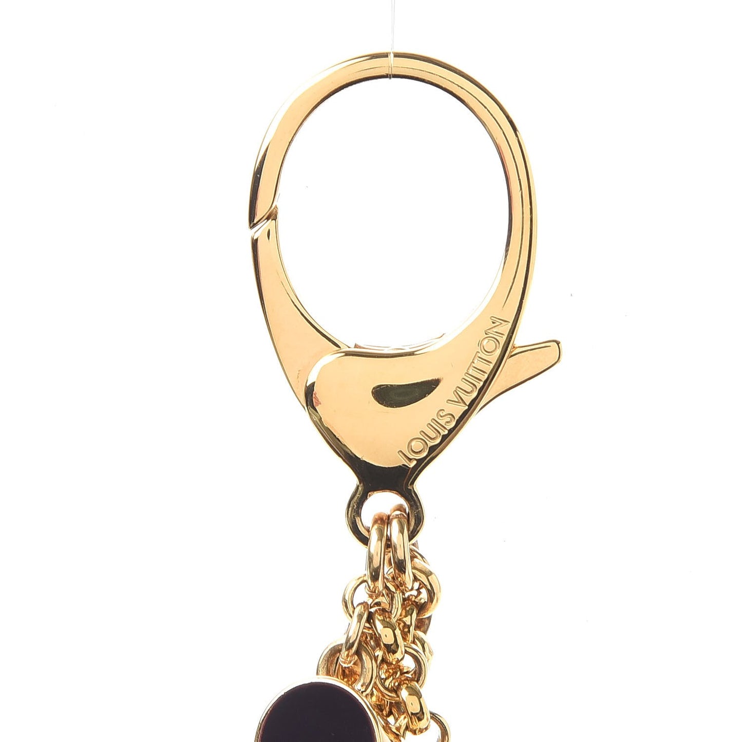 Fleur De Monogram Bag Charm Dore