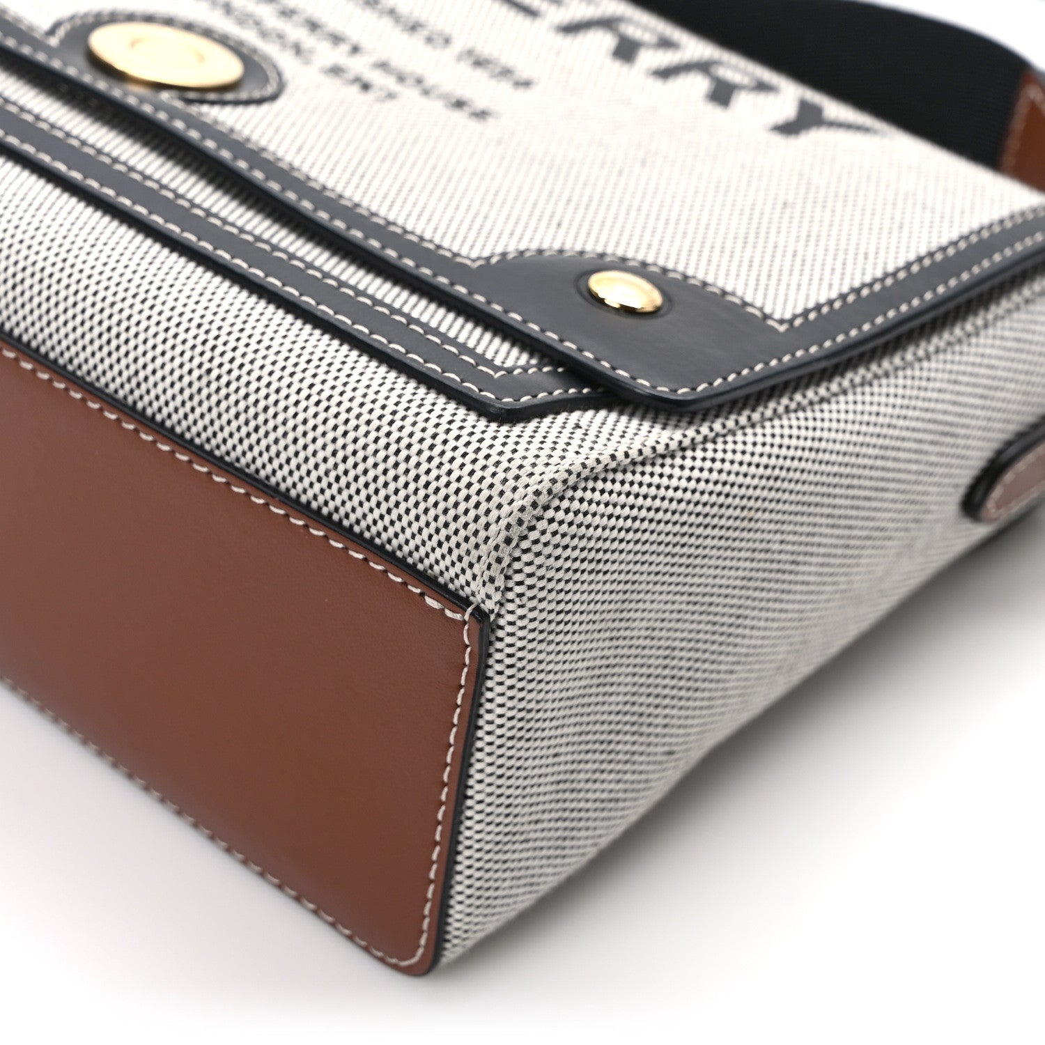 Burberry Canvas Horseferry Print Note Crossbody Bag Grey Black 11 of 14