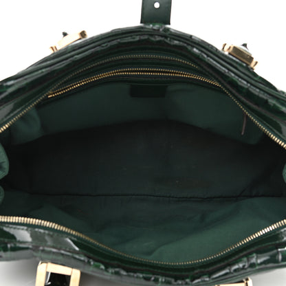 Gucci Patent Horsebit Glam Boston Tote Bag Green 4 of 9