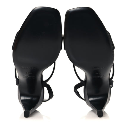 Hermes Satin Glamour 95 Sandals 36.5 Black 6 of 9