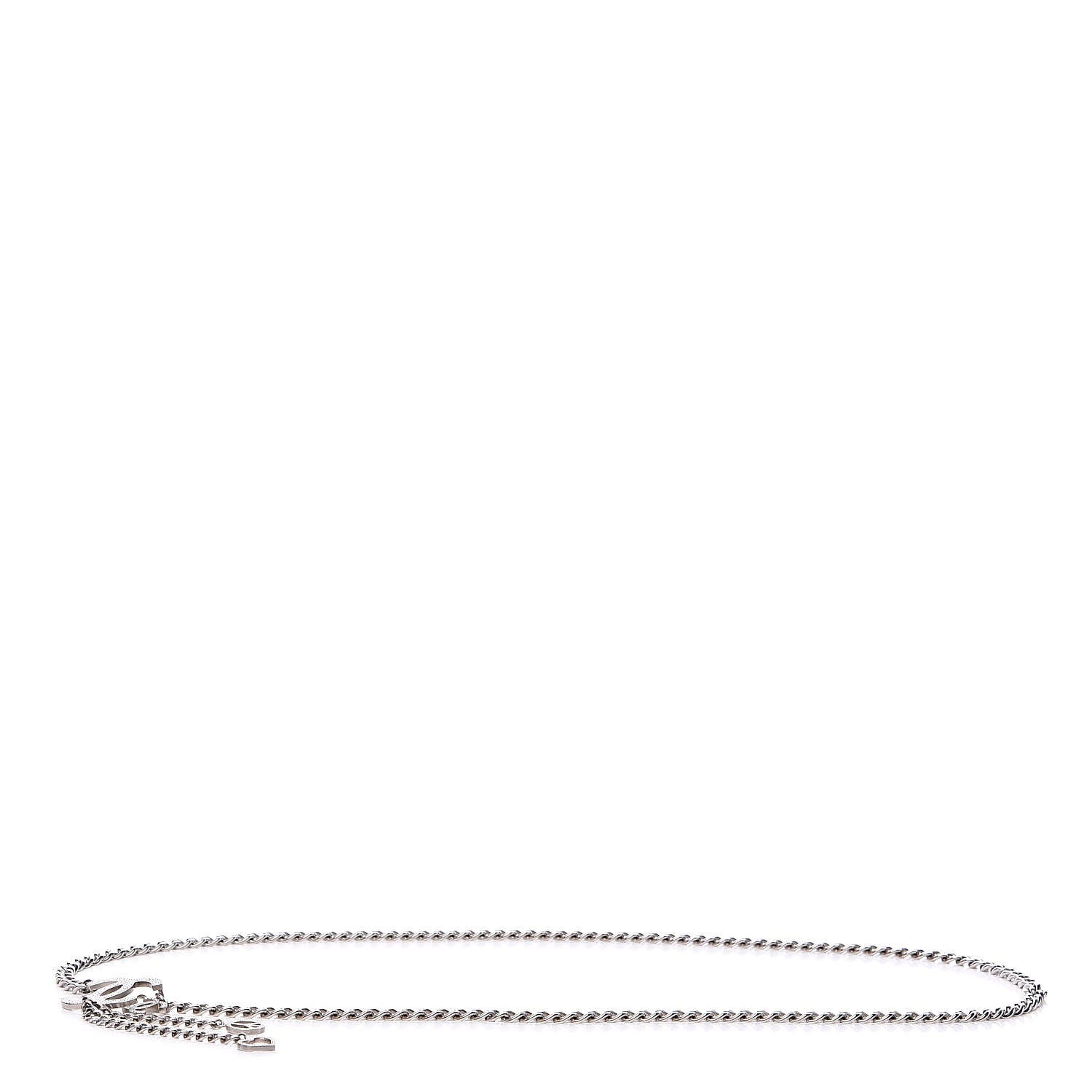 Chanel Crystal CC Chain Belt 90 Silver 1 of 4