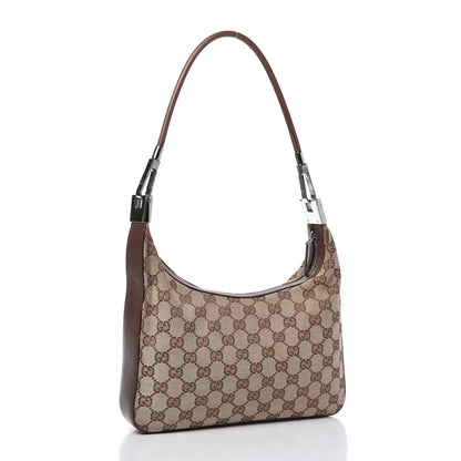 Gucci Monogram GG Small Clasp Hobo Brown 3 of 14