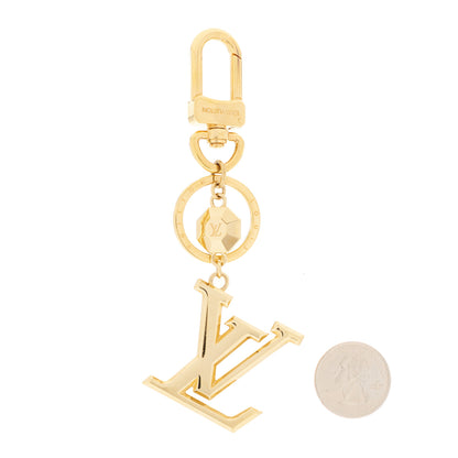 Louis Vuitton LV Facettes Bag Charm Key Holder Gold 2 of 4