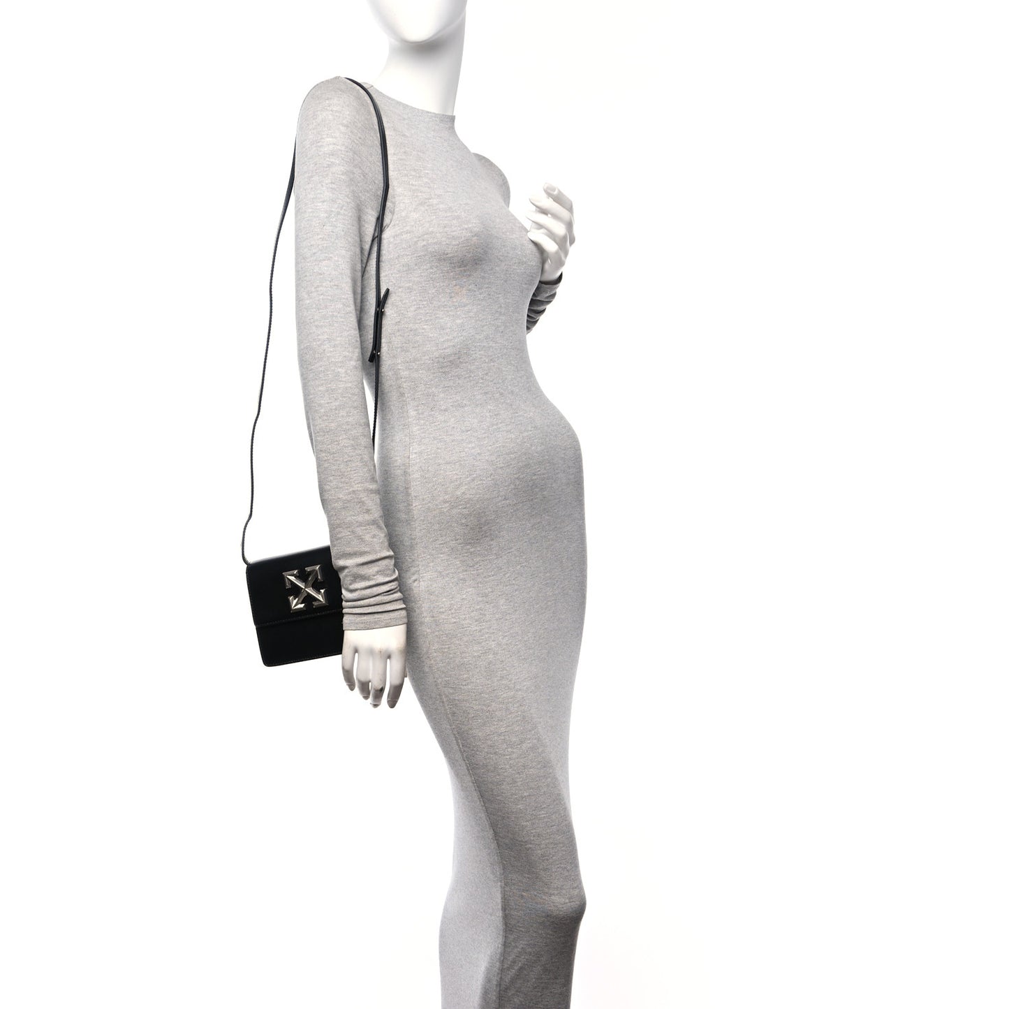 Calfskin Jitney 0.7 Crossbody Bag Black