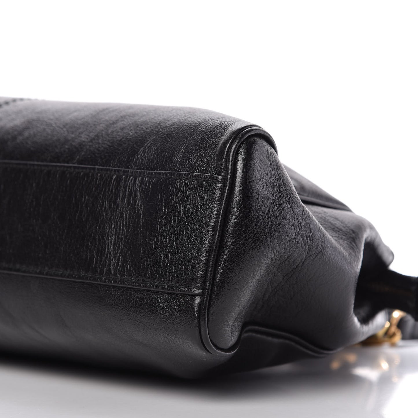 Calfskin Medium Re(Belle) Top Handle Bag Black