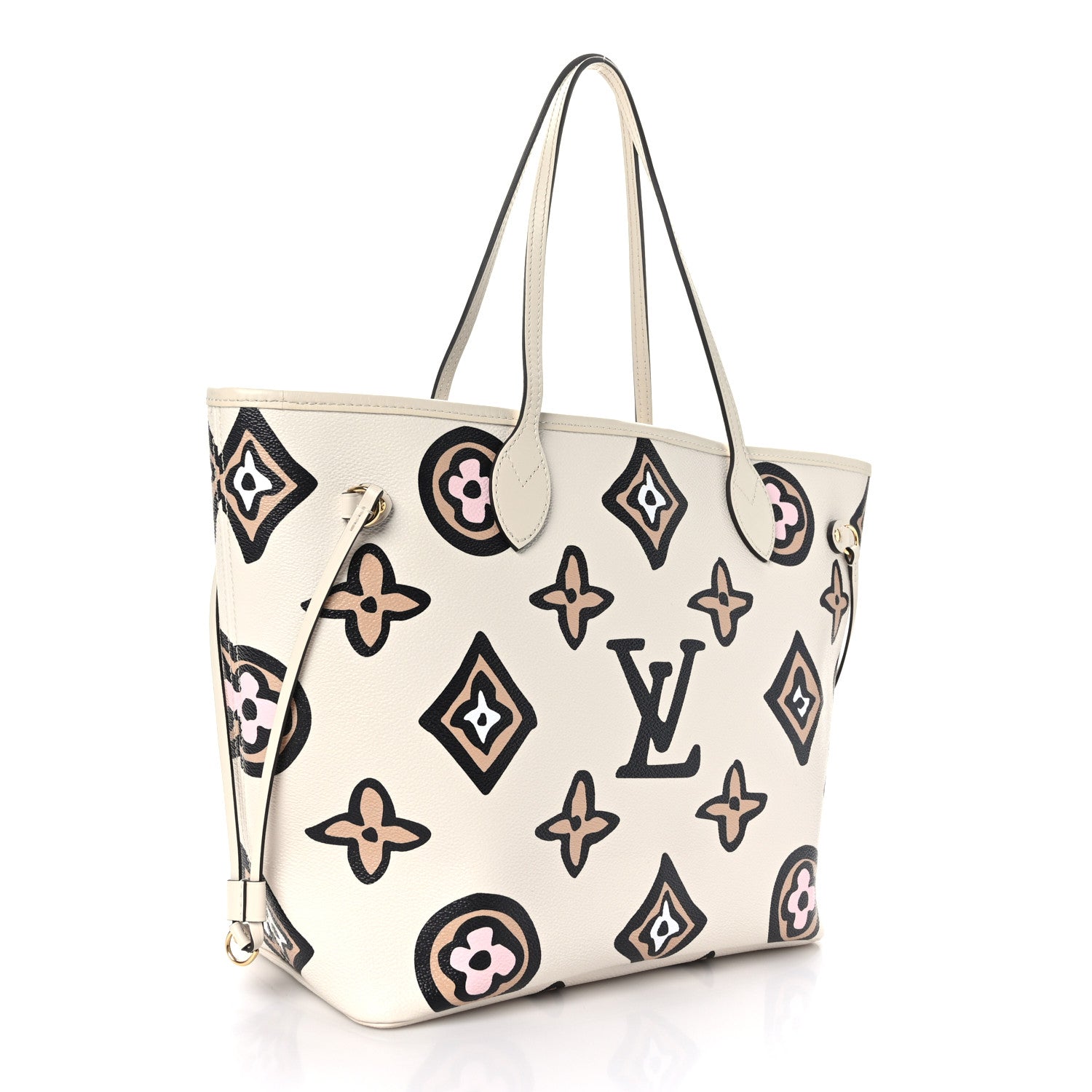 Louis Vuitton Monogram Giant Wild at Heart Neverfull MM Creme 3 of 8