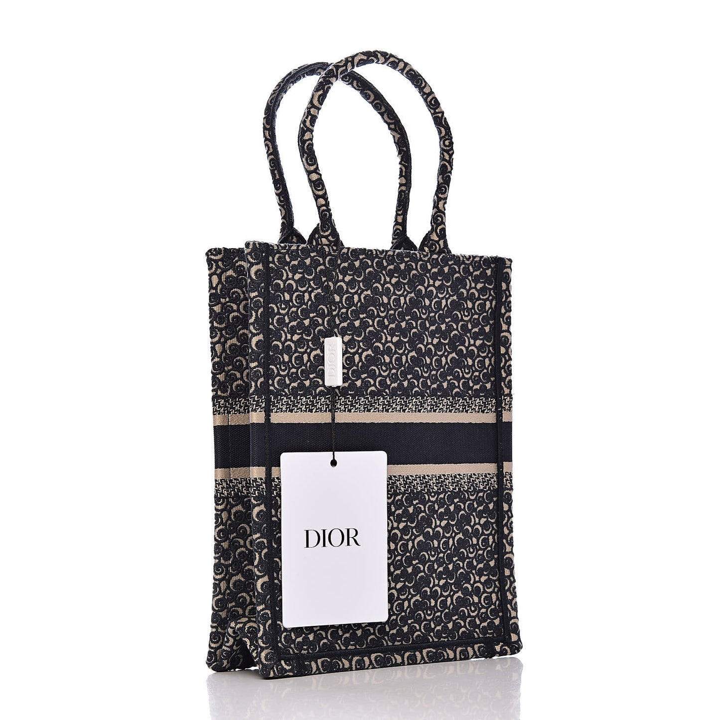 Embroidered La Roue La Fortune Tarot Vertical Book Tote Blue