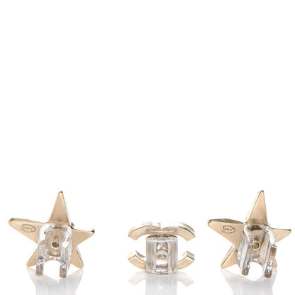 Chanel Swarovski Crystal CC Star Earphone Charms Gold 3 of 5