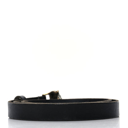Gucci Calfskin Crystal Feline Belt 80 32 Black 2 of 6
