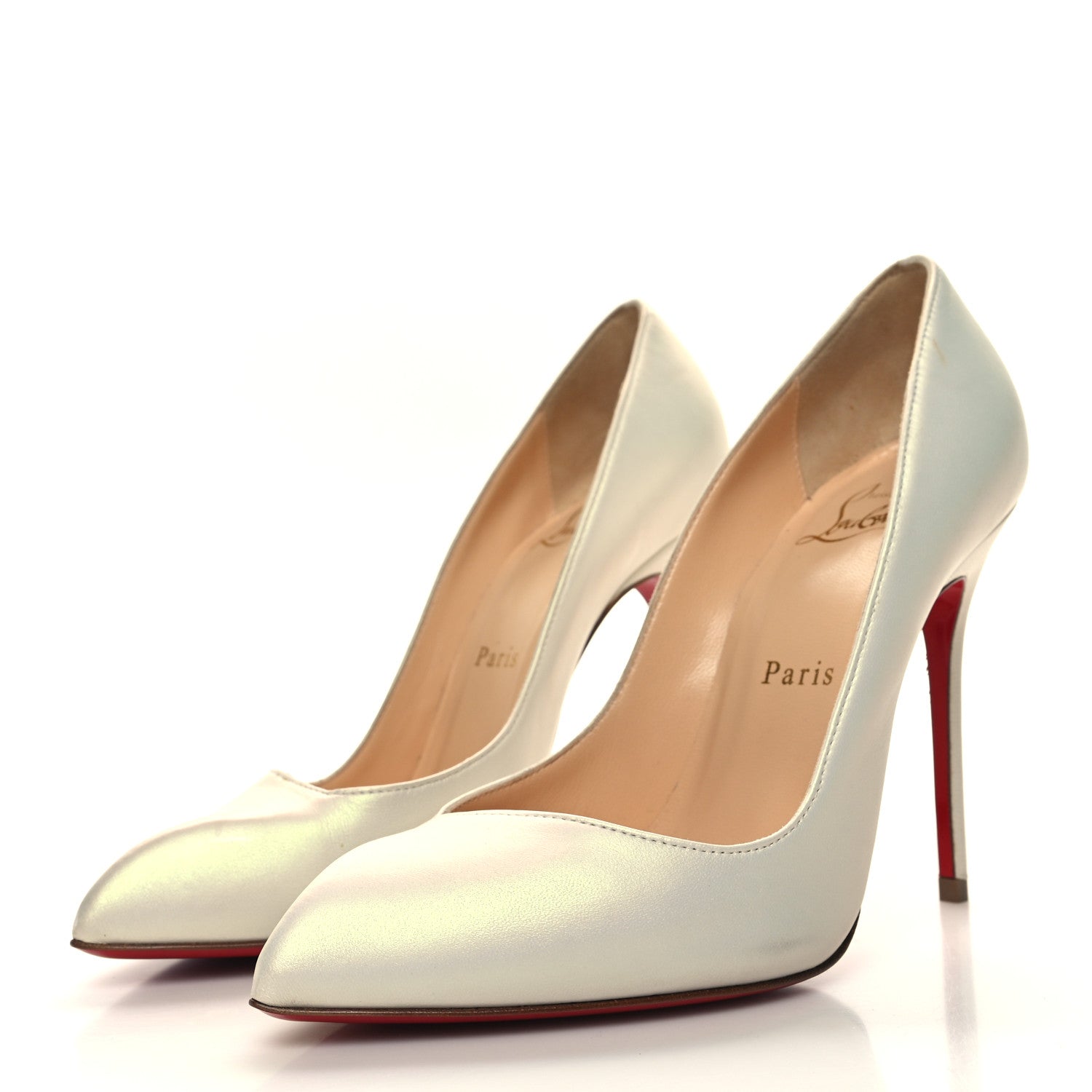 Christian Louboutin Nappa Corneille 100 Pumps 36 Snow 4 of 9