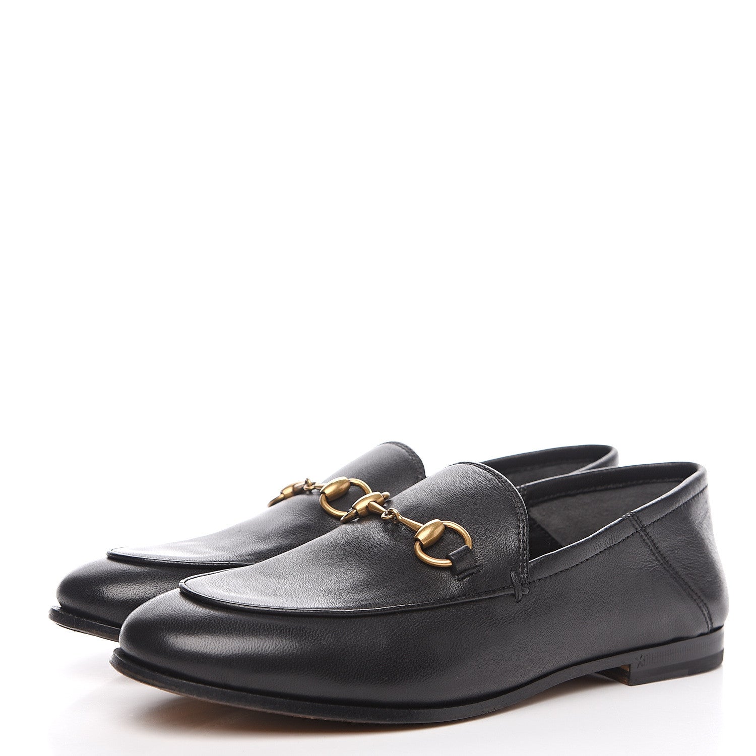 Gucci Lambskin Womens Brixton Horsebit Loafers 35 Black 3 of 11