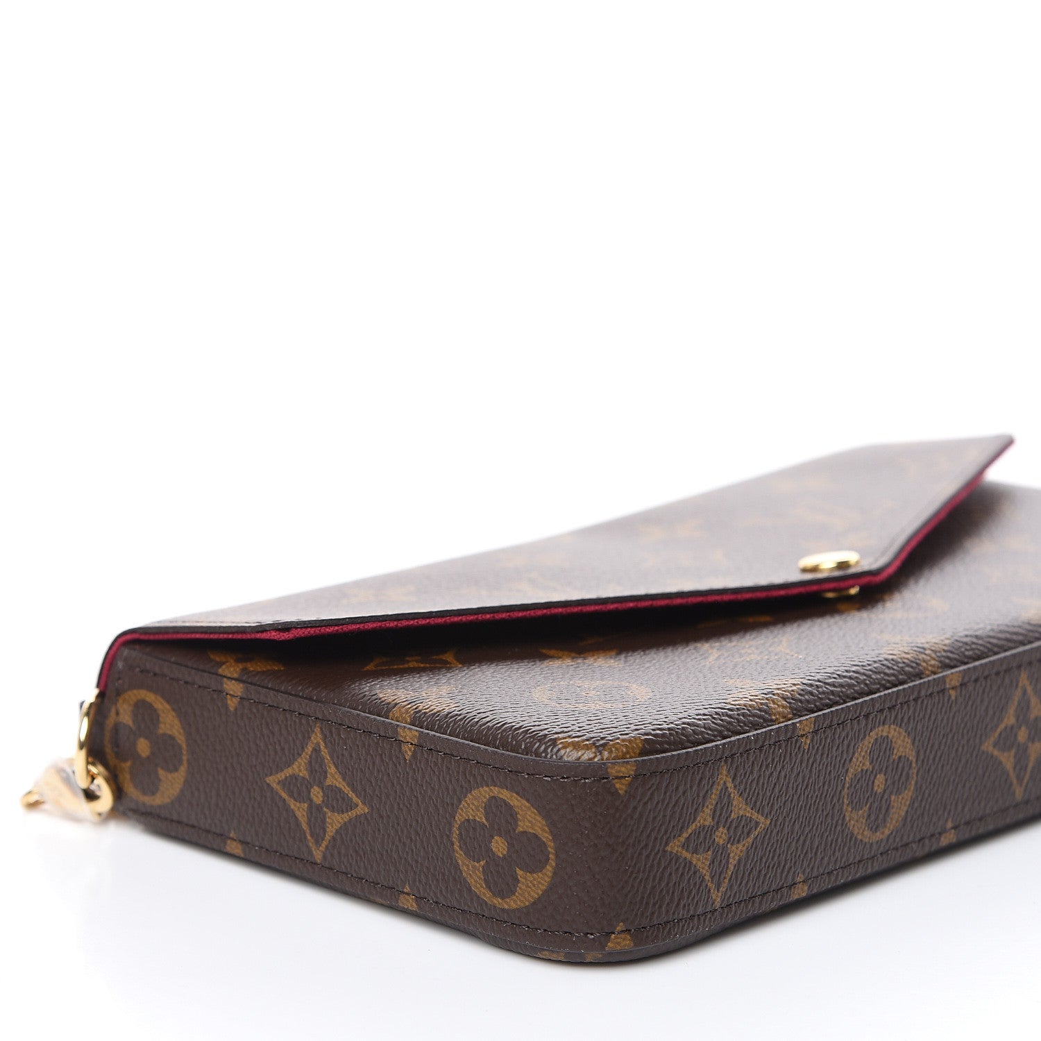 Louis Vuitton Monogram Pochette Felicie Chain Wallet Fuchsia 5 of 13