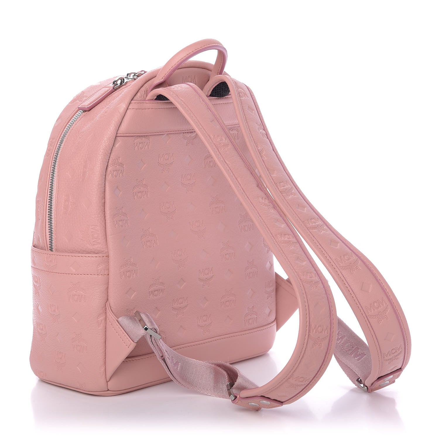 MCM Calfskin Ottomar Monogram Small Backpack Pink 2 of 9