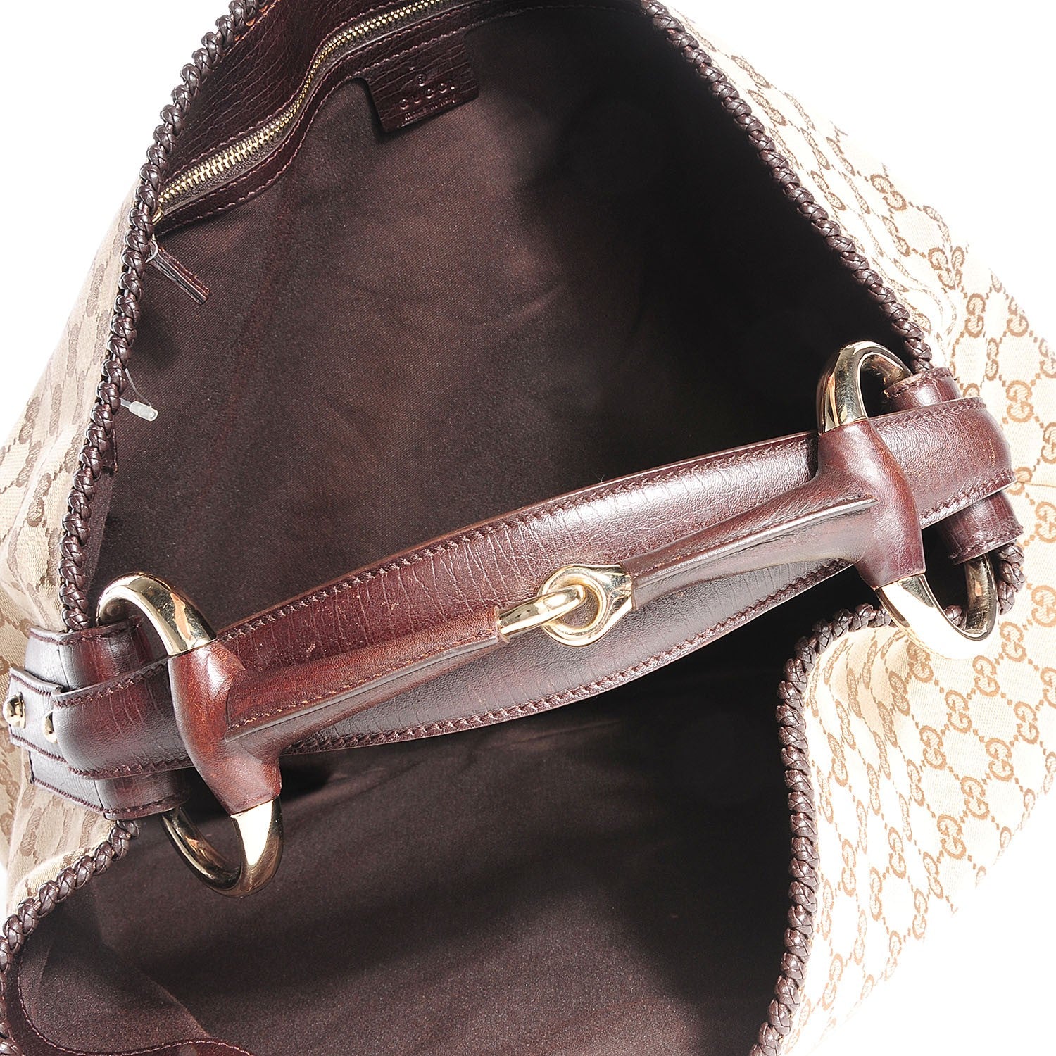 Gucci Monogram Large Horsebit Chain Hobo Dark Brown 7 of 7