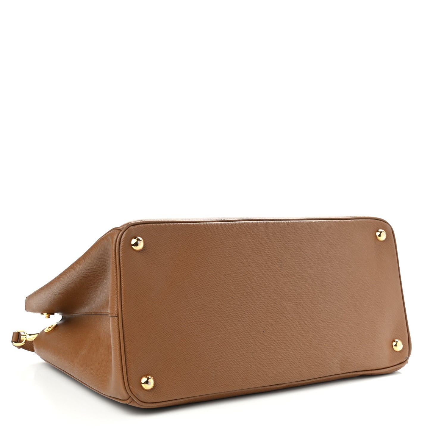 Saffiano Lux Large Galleria Double Zip Tote Caramel