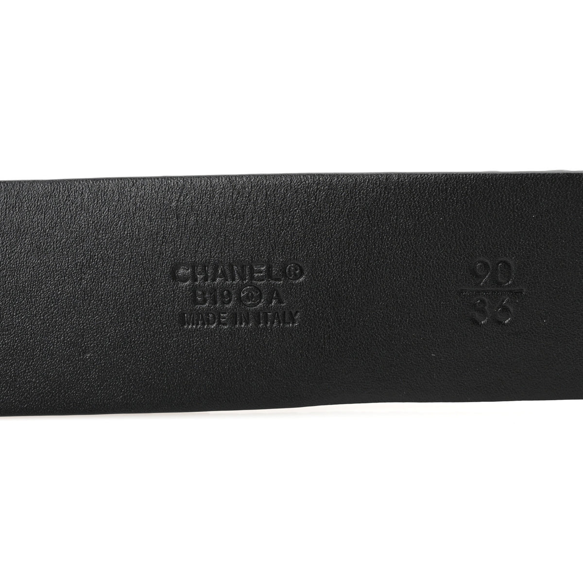 Lizard Embossed Calfskin Gripoix Poured Glass Along The Nile CC Belt 90 36 Black