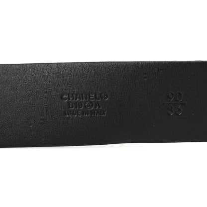 Chanel Lizard Embossed Calfskin Gripoix Poured Glass Along The Nile CC Belt 90 36 Black 5 of 7