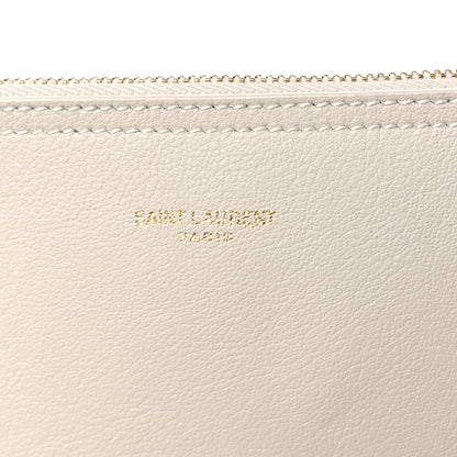Saint Laurent Calfskin Large Shopping Tote Porcellana 7 of 12
