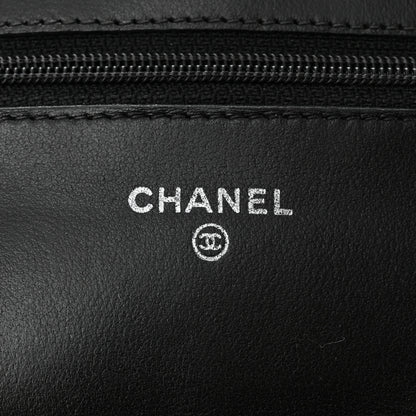 Chanel Lambskin Quilted Wallet On Chain WOC Black 6 of 11