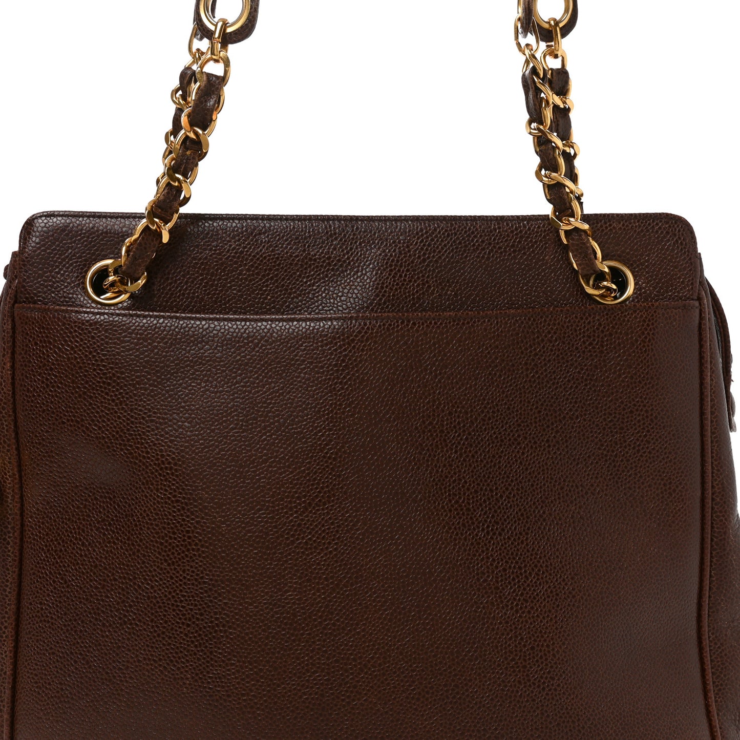Caviar Triple CC Shoulder Bag  Dark Brown