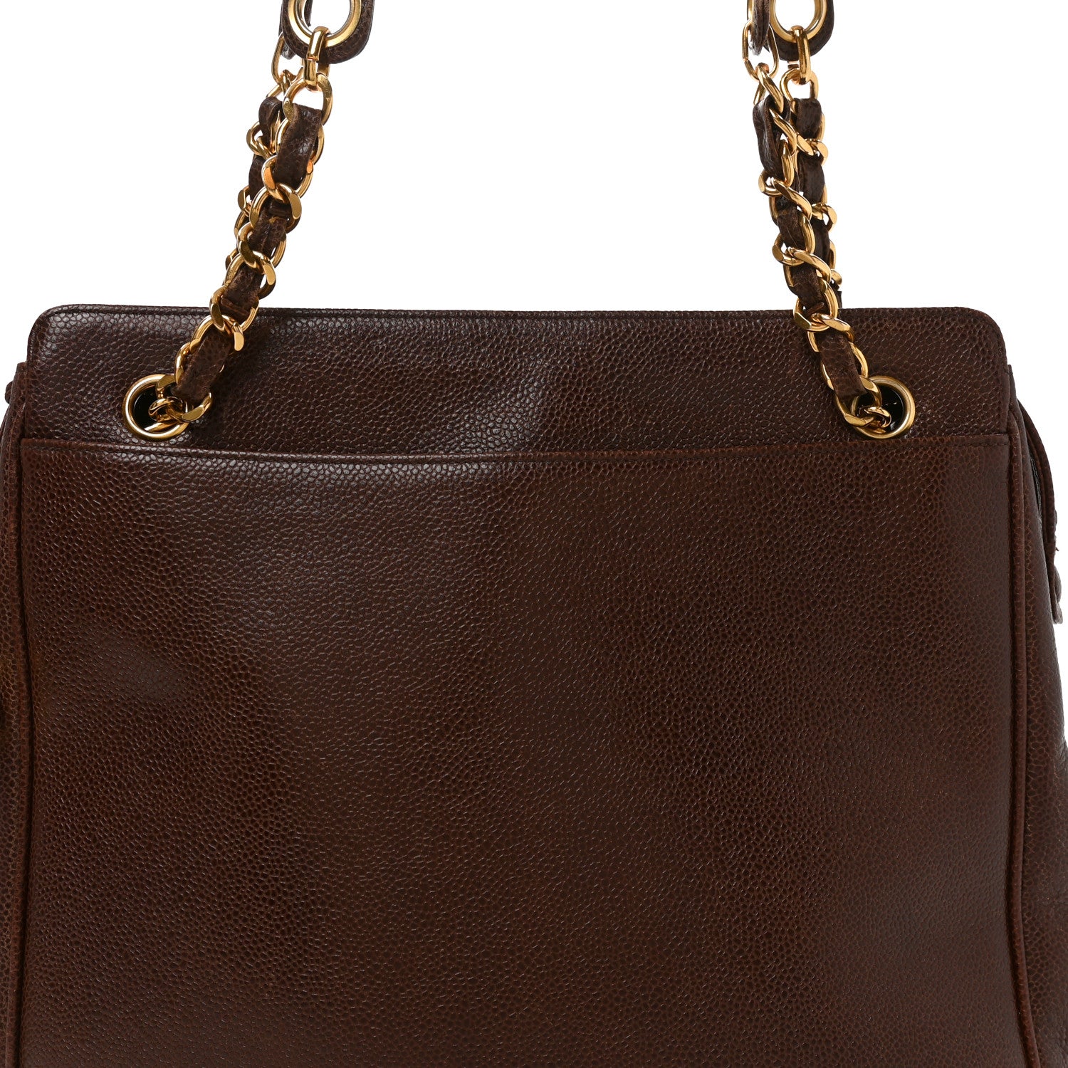 Chanel Caviar Triple CC Shoulder Bag  Dark Brown 7 of 9