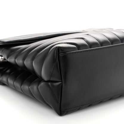 Saint Laurent Calfskin Y Quilted Monogram Medium Loulou Chain Satchel Black 8 of 9