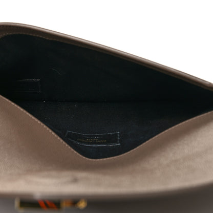 Saint Laurent Grain De Poudre Uptown Pouch Dark Beige 5 of 10