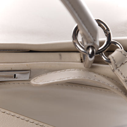 Fendi Vitello Morgan Shiny Nappa Medium Peekaboo Iconic Satchel Latte Azalea 27 of 29