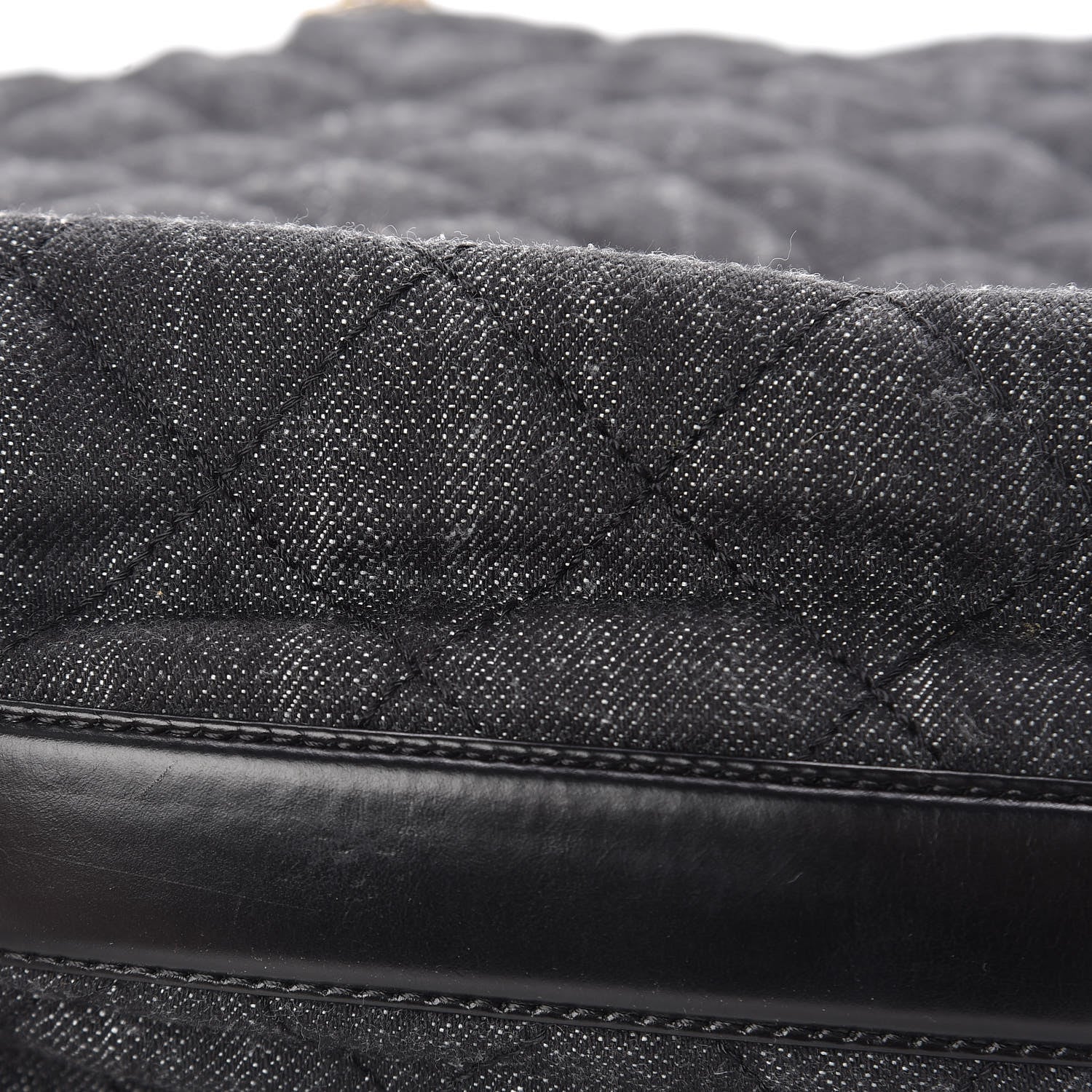 Chanel Denim Calfskin Quilted Backpack Dark Grey Black 9 of 14