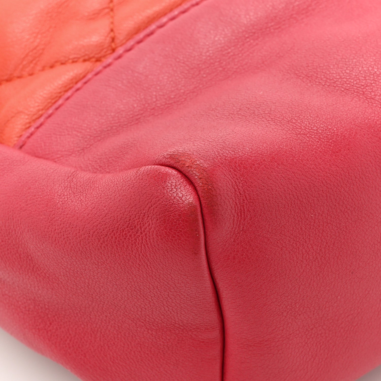 Chanel Lambskin Quilted Large 31 Shopping Bag Orange Red 12 of 15